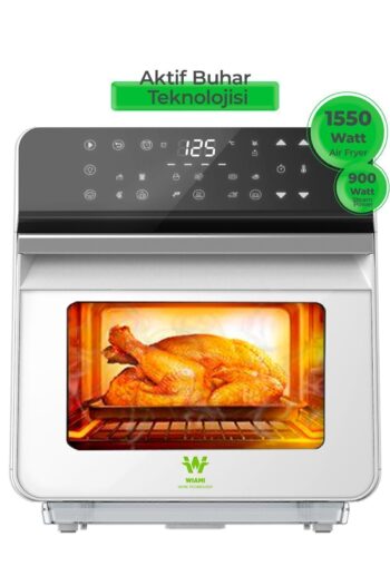 Wiami Wiami Airfryer 10.5 L Buharlı Hava Fritözü Beyaz-2023 Yeni Modeli