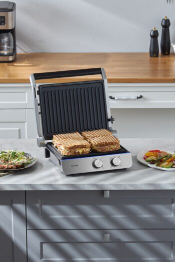 HOMEND Grilliant 1344h Inox Gövdeli, Döküm Çıkarılabilir Plakalı Tost Ve Izgara Makinesi