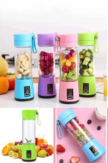 STFAST Taşınabilir Şarjlı El Blender Shaker Smootie Hızlı Bebek Maması Hazırlama Aleti 6 Bıçaklı Mor