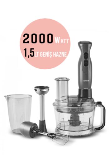 Karaca PRO-2000W Turbo Doğrayıcı, Dilimleme Rondo, Blender - İkili çelik mikser, Buz Kırıcı Mutfak Robotu