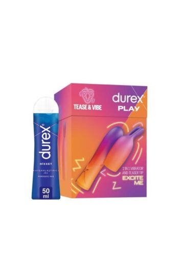 Durex 2'si 1 Arada Titreşimli Vibratör & Uyarıcı Başlık + Durex Hisset Kayganlaştırıcı Jel 50ml