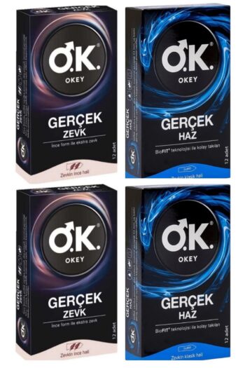 Okey Gerçek Haz -Gerçek Zevk Prezervatif 4 x 12'li Avantaj Karma Paket
