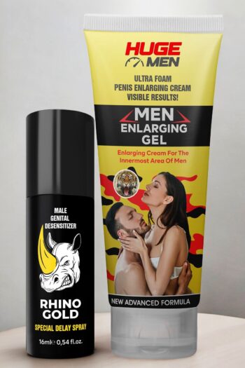 HUGE MEN Doğal İcerikli Set Penis Büyütücülü ve Geciktiricili Etkili 16 ml Sprey