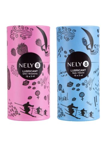 Nely8 DUO Çilek + Sade Kayganlaştırıcı Jel 5mlx 15 adet 2 kutu
