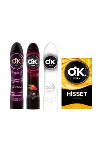 Okey Çilek  Nirvana   Zero Kayganlaştırıcı Jel 3x100 ml + Hisset Prezervatif 10'lu