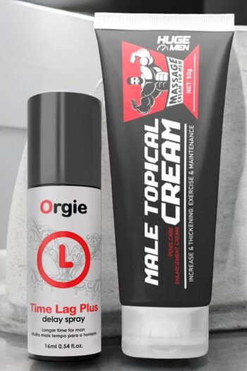 HUGE MEN Doğal İcerikli Set Penis Büyütücülü ve Geciktiricili Etkili 16 ml Sprey
