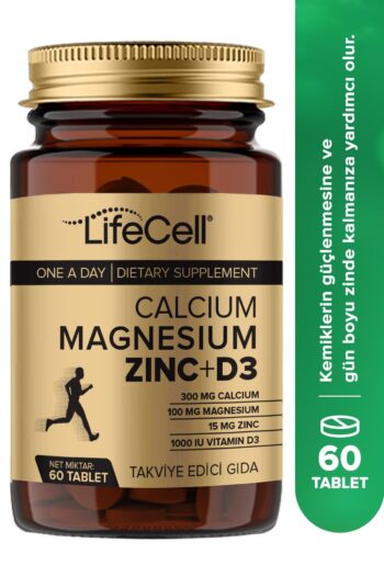 Lifecell Calcium - Magnesium - Zinc - D3 - (KALSİYUM MAGNEZYUM ÇİNKO VE VİTAMİN D3) Takviye Edici Gıda