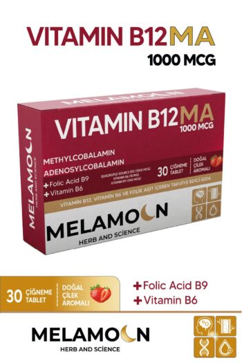 Melamoon B12, B6 Ve Folik Asit: Sinir Sistemi, Kan Oluşumu Desteği 1000mcg 30'lu