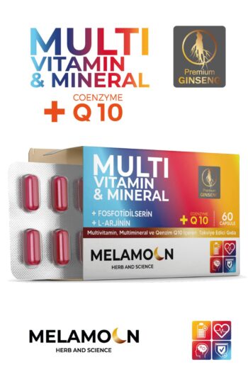 Melamoon Multivitamin , Tam Destek , Multimineral & Coenzim(KOENZİM) Q10 Kapsül, Multivitamin 60 Kapsül