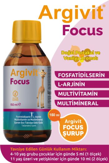 Argivit Focus Fosfatidilserin, L-arjinin, Multivitamin Ve Multimineral Şurup 150 ml - Portakal Ve Vanilya