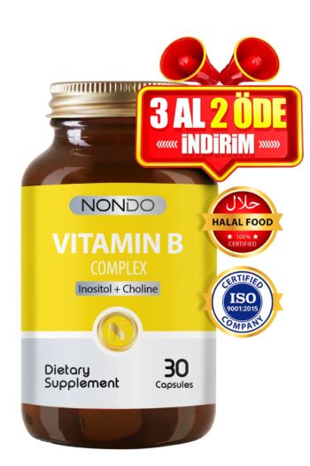 Nondo Vıtamin B Kopmpleks 30 Kapsül ( B Vitamini B1 B2 B3 B5 B6 B12 Vitaminleri)
