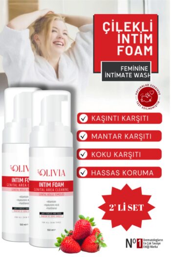 Olivia Cosmetic Genital Bölge Koku Mantar Beyazlatma Etkili Çilekli Intim Köpüğü 150 ml (2 Lİ SET)