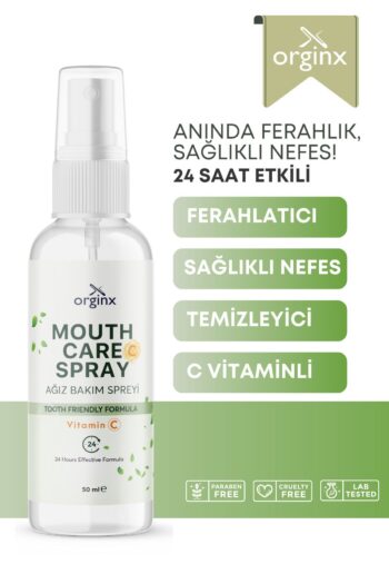 Orginx Vitamin C Ağız Bakım Spreyi - Anında Ağız Kokusu Giderici, Ferah ve Sağlıklı Nefes 50 ml