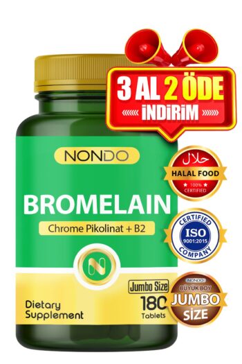 Nondo Bromelain 2400 Gdu 750 Mg 180 Tablet (jumbo Boy Bromelian Ananas Ekstresi Krom Pikolinat Vitamin )
