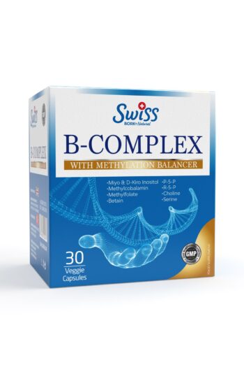 Bork Swiss Natural B Complex Vitamin 30 Kapsül B1, B2, B3, B5, B6,B7,B9,B12 Vitamini Methycobalamin Methylfolate