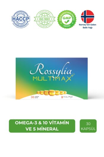 Rossylia Multimax Omega-3, Folik Asit, Iyot, B12 Içeren Multivitamin Ve Multimineral 30 Kapsül