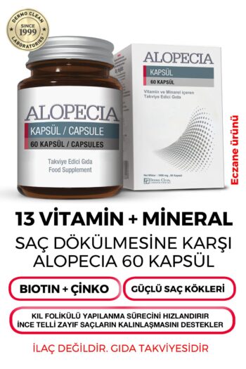 Alopecia 60 Kapsül Saç Büyümesine Yardımcı Gıda Takviyesi