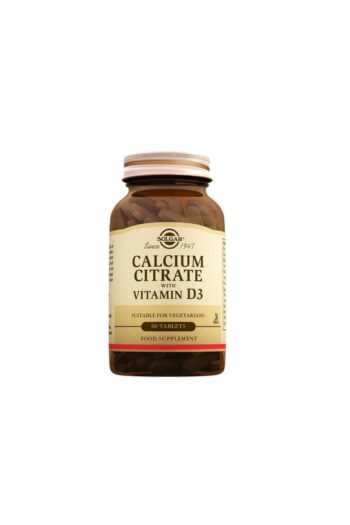 Solgar Calcium Citrate Vitamin D3 60 Tablet (KALSİYUM SİTRAT) -skt:02/2027