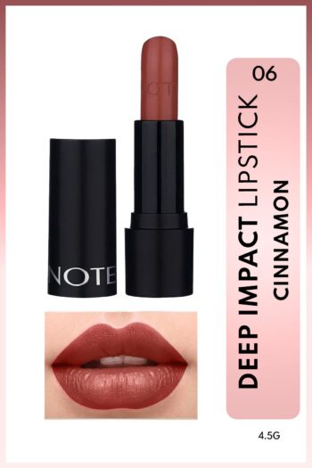 Note Cosmetics Deep Impact Lipstick Kremsi Dokulu Yarı Parlak Ruj 06 Cinnamon - Kahverengi
