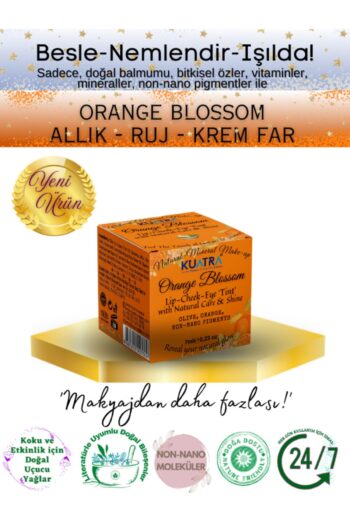 Kuatra Orange Blossom Lip-Cheek-Eye ‘Tint’ Doğal İçerikli Allık, Ruj, Göz Farı (Makyaj ve Cilt Bakımı)