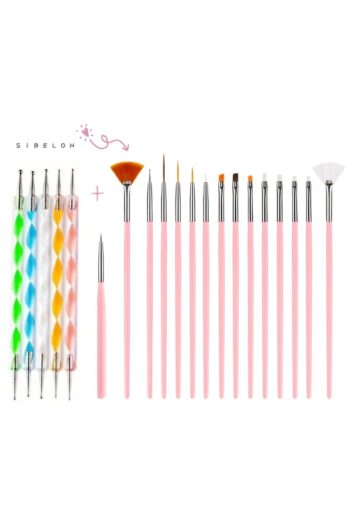 Sibelon 20 Parça Tırnak Süsleme Desen Fırça Makyaj Fırça Seti&dot Kalem Nail Art Takma Tırnak