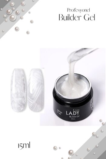 FREELADY Protez Tırnak Builder Sedefli Uv/led Jel 15ml Pearl White- Beyaz