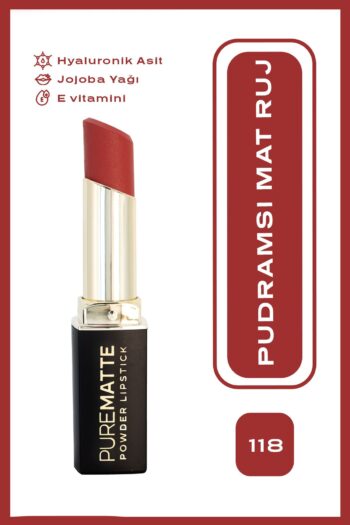 Golden Rose Pure Matte Powder Lipstick No: 118 - Pudralı Mat Ruj
