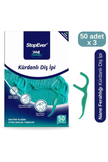 StopEver Well Tooth Kürdanlı Diş Ipi - Nane Ferahlığı - 3x50 Adet - Taşıma Kılıflı