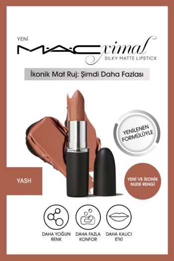 Mac Silky Matte Lipstick Nemlendirme Etkili Yoğun Renk Sağlayan Ruj-YASH 3.5GM