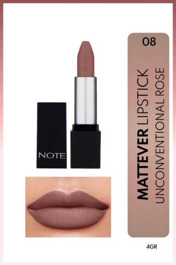 Note Cosmetics Mattever Lipstick Yarı Mat Saten Bitişli Ruj 08 Unconventional Rose - Koyu Nude
