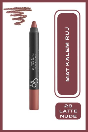 Golden Rose Matte Lipstick Crayon No:28 Latte Nude - Mat Kalem Ruj - 8691190903282