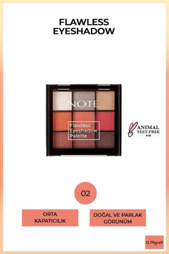 Note Cosmetics Flawless Eyeshadow Mat Ve Işıltılı Toz Göz Far Paleti - 02 Pastel Renkler