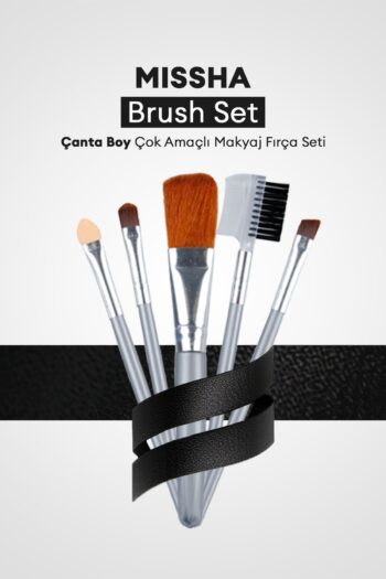 Missha Çanta Boy Çok Amaçlı Makyaj Fırça Seti Brush Set (Gray) (5Adet)
