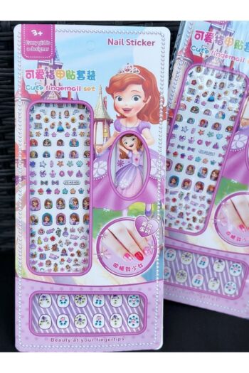 QUEEN AKSESUAR prenses Sofia trend çocuk tırnağı taşlı takma tırnak sticker törpü seti