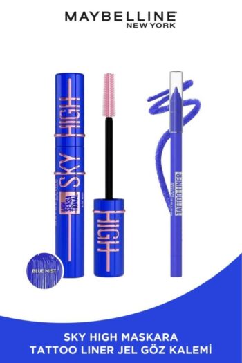 Maybelline New York Lash Sensational Sky High Blue Mist Maskara & Tattoo Liner Jel Göz kalemi Galactic Cobalt Mavi