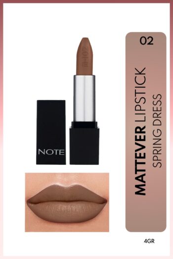 Note Cosmetics Mattever Lipstick Yarı Mat Saten Bitişli Ruj 02 Spring Dress - Kahverengi