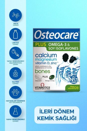 Osteocare Plus Omega-3, Kalsiyum,Magnezyum,D ve C Vitamini İçeren Kemik Sağlığı Vitamini 56 Tablet-28 Kapsül