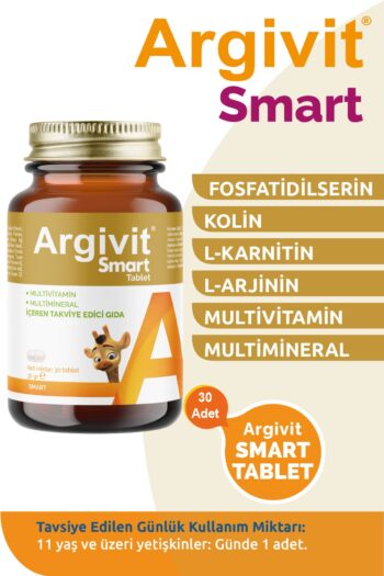 Argivit Smart Tablet 30 Tablet - Fosfatidilserin, Kolin, L-arginin, Multivitamin Ve Multimineral