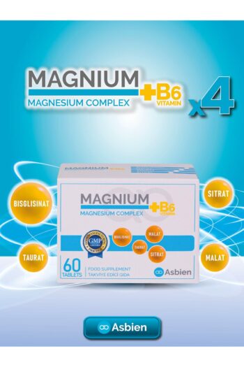 MAGNIUM Magnesıum Complex B6 60 Tab Magnezyum Bisglisinat , Sitrat , Malat , Taurat , B6 Asbien
