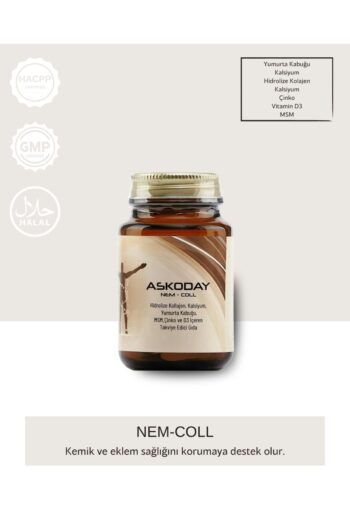 ASKODAY Nem-coll 30 Tablet Yumurta Kabuğu Ekstresi, Hidrolize Kolajen Ve Vitaminler Içeren Komplex