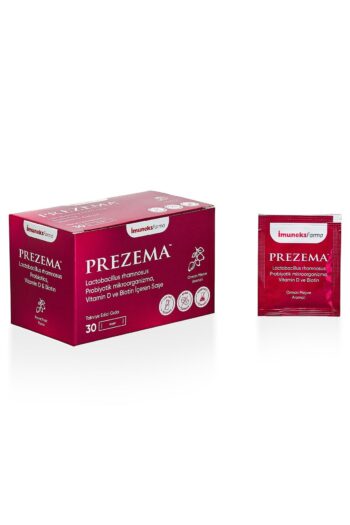 Imuneks Farma Prezema™ Lactobacillus rhamnosus Probiyotik, Vitamin D, ve Biotin İçeren Takviye edici Gıda 30 Şase