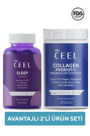 Vita Ceel 2 'li Uyku Vitamini Ve Magnezyum Complex, Collagen Tip 1, 3