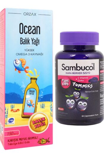 Ocean Balık Yağı Şurup Karışık Meyve Aromalı 150 ml + Sambucol Plus Kids Yummies 60 Çiğnenebilir Form