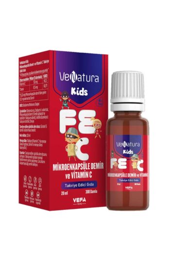 Venatura Kids Mikroenkapsüle Demir ve Vitamin C Takviye Edici Gıda 20 ml-