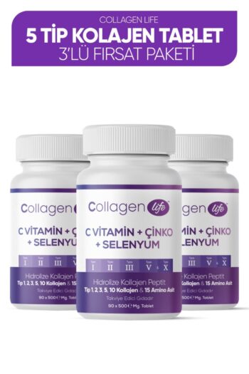 Collagen Life 5 Tip Kolajen Tip 1, Tip 2, Tip 3, Tip 5, Tip 10 3 Lü Fırsat Paketi
