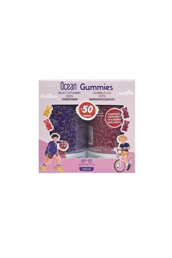 Ocean Gummies Multivitamin Kids + Sambucus Kids Gıda Takviyesi 60+60 Avantajlı Paket