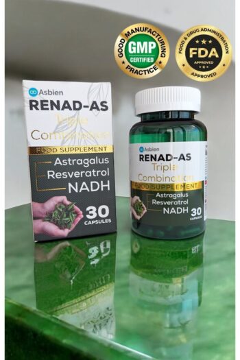 Renadas Renad-as , Astragalus ( Çin Geveni ) , Nadh ,resveratrol Içeren 30 Kapsül Asbien