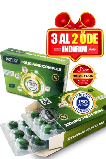 Nondo Folik Asit Kompleks 30 Yumuşak Jelatin Kapsül ( Folic Asit Kolin Çinko Iyot Epa Deha Vitamin )