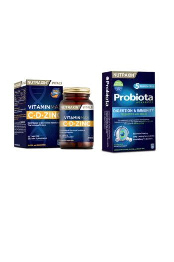 Nutraxin Vitamin Max ( C ,d , Zinc ) 60 Tablet + Probiota (özel Probiyotik Desteği) 60 Tablet