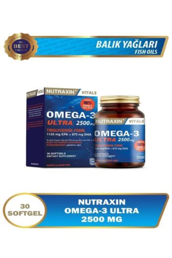 Nutraxin Omega-3 Ultra 2500 mg 30 Softgel Trigliserit Formada EPA & DHA Takviye Edici Gıda